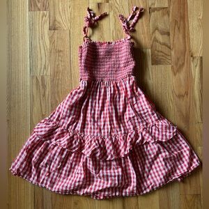 Draper James Red and White Gingham Sundress